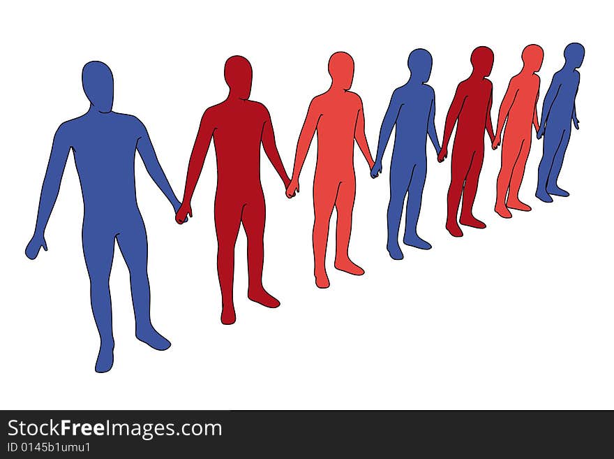 Isolated 3d people on white background. Isolated 3d people on white background