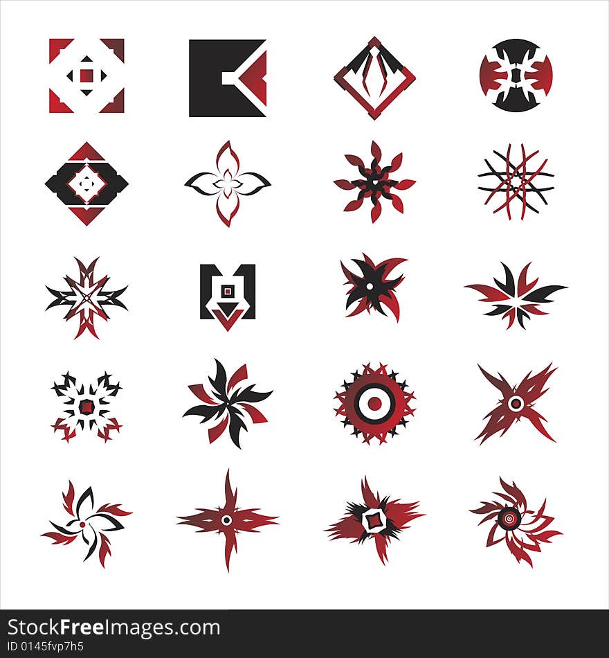 Useful vector shape icons - illustrations. Useful vector shape icons - illustrations