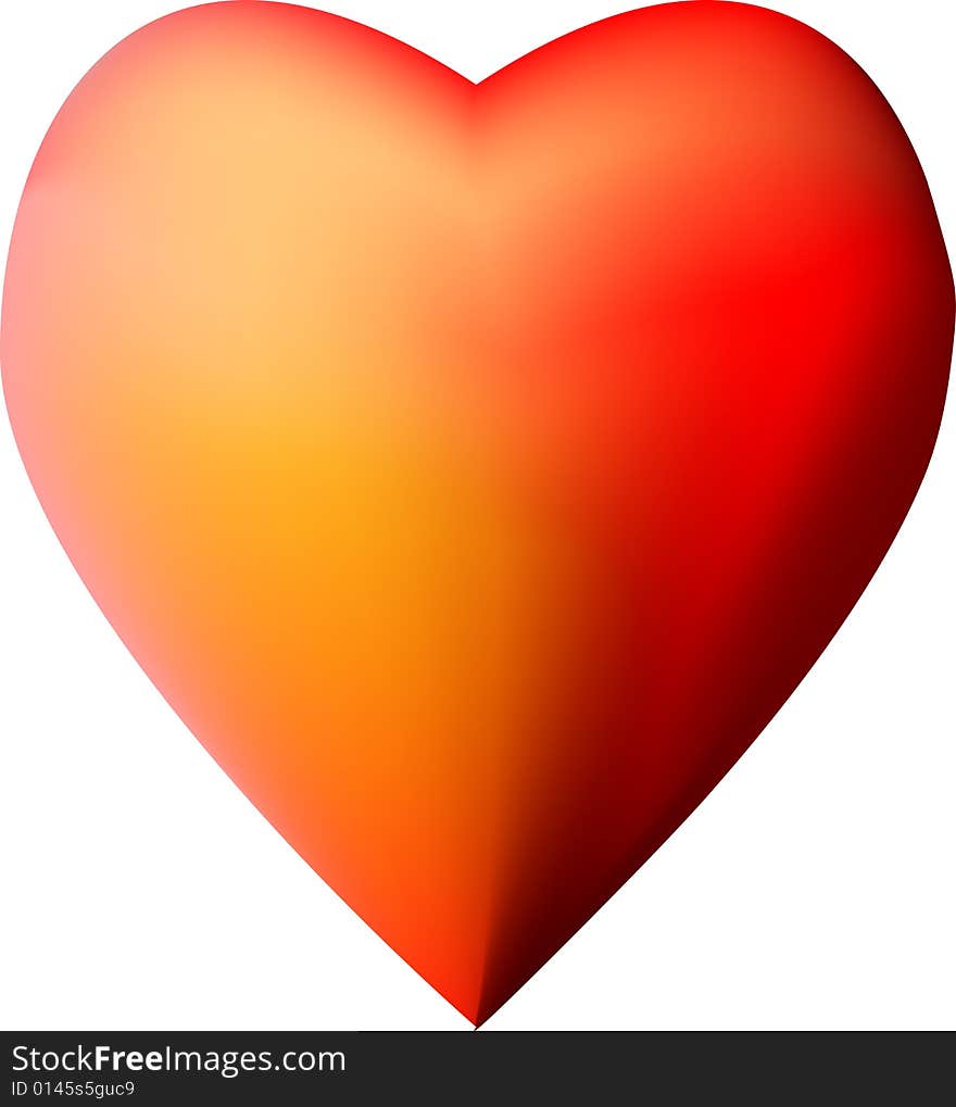 Multicolored shape of big heart