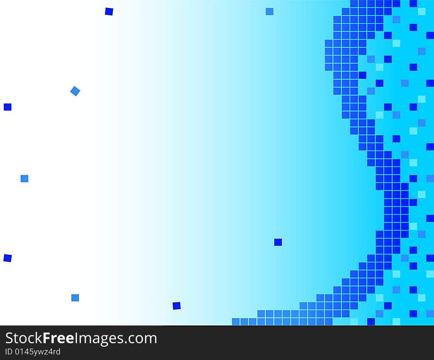 Winter background with pixels. Vector