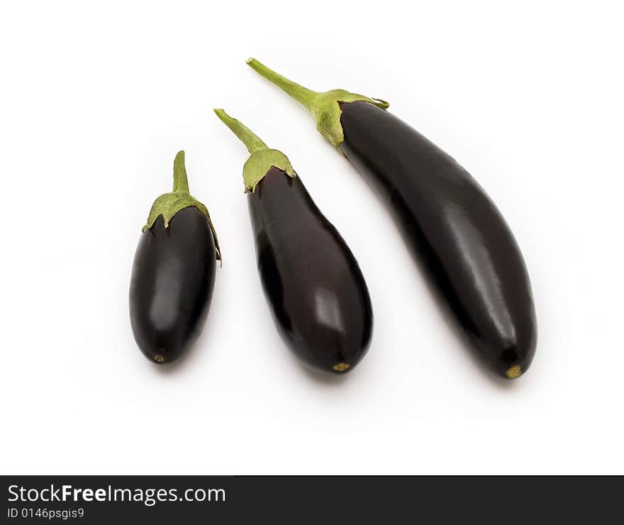 Aubergine isolated on white