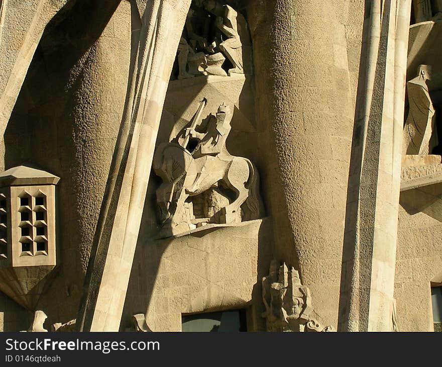 This is a particular of the sagrada Familia in Barcelona. This is a particular of the sagrada Familia in Barcelona