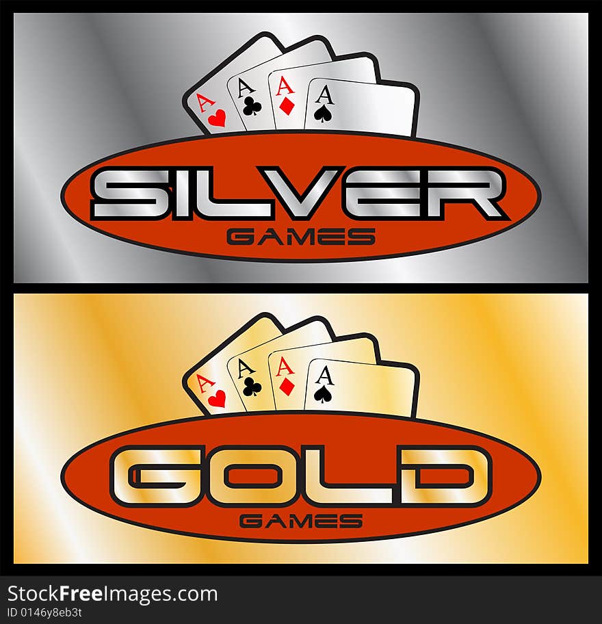 Casino and video poker templates vector illustration. Casino and video poker templates vector illustration