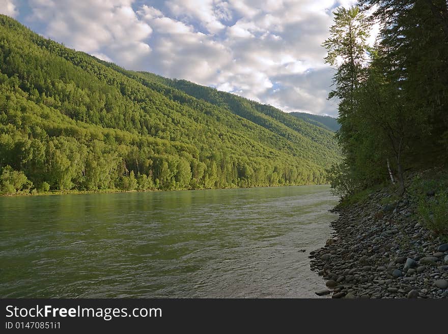 River In The Mountains Landscape