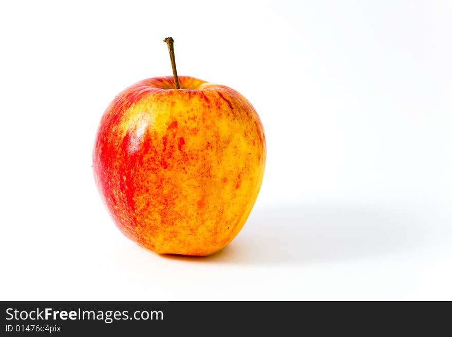 An image of red apple on white background