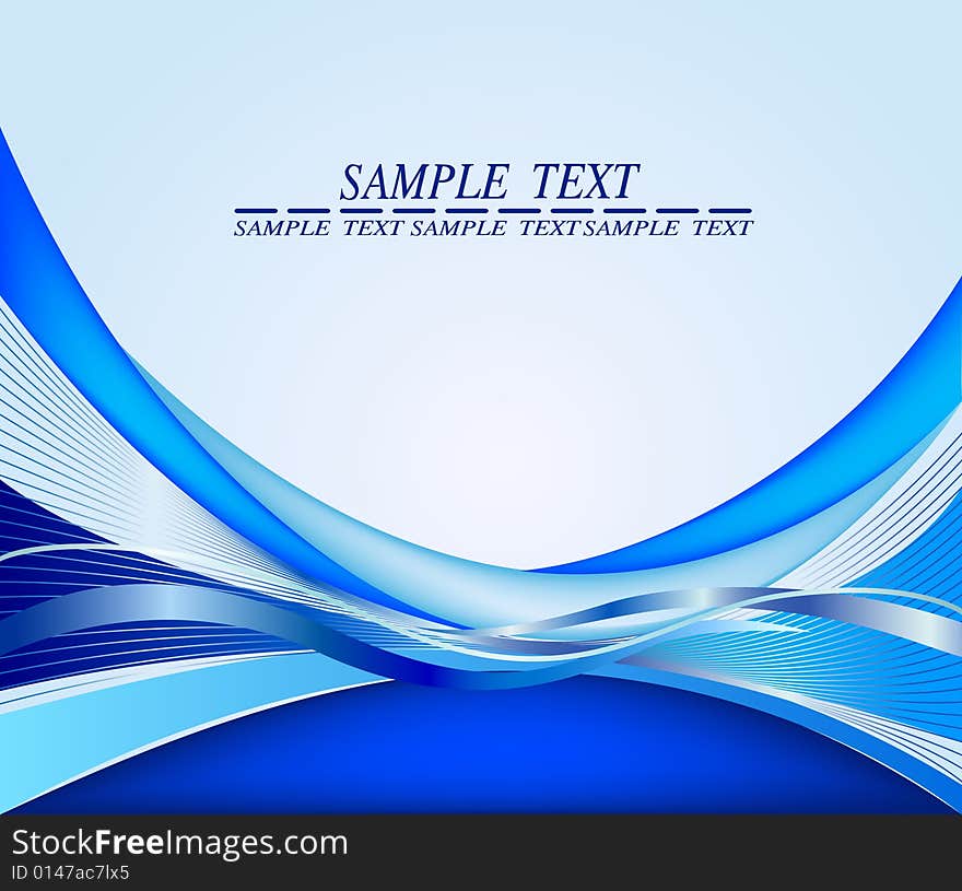 Blue wavy abstract background