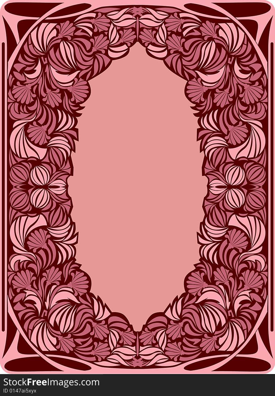 Vintage floral frame