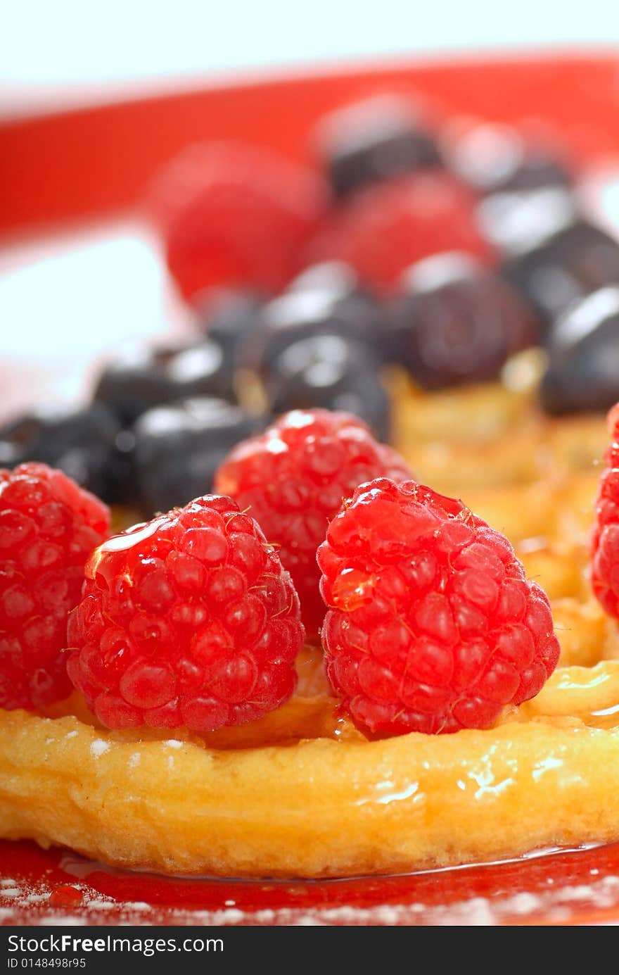 Waffle with fresh fruit