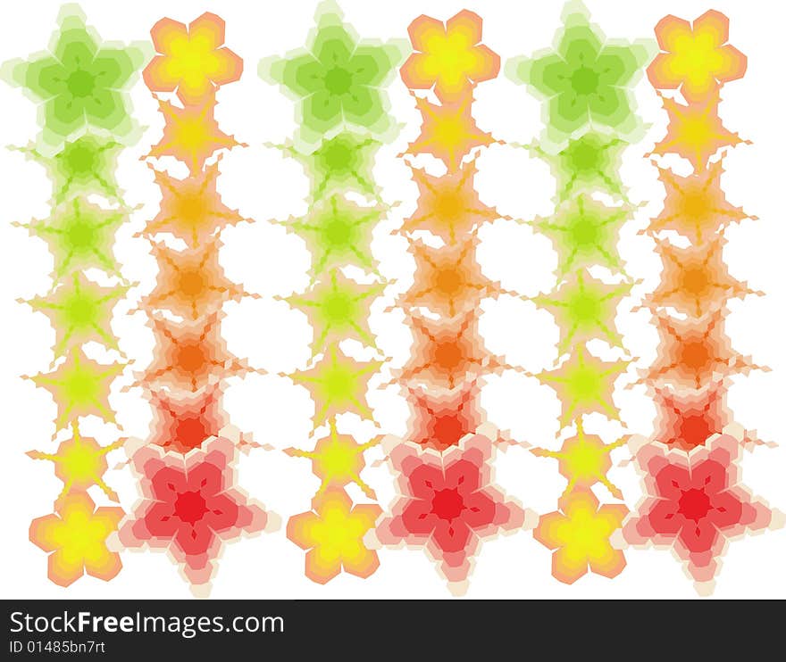 Fractal acid snowflakes colorful background. Fractal acid snowflakes colorful background