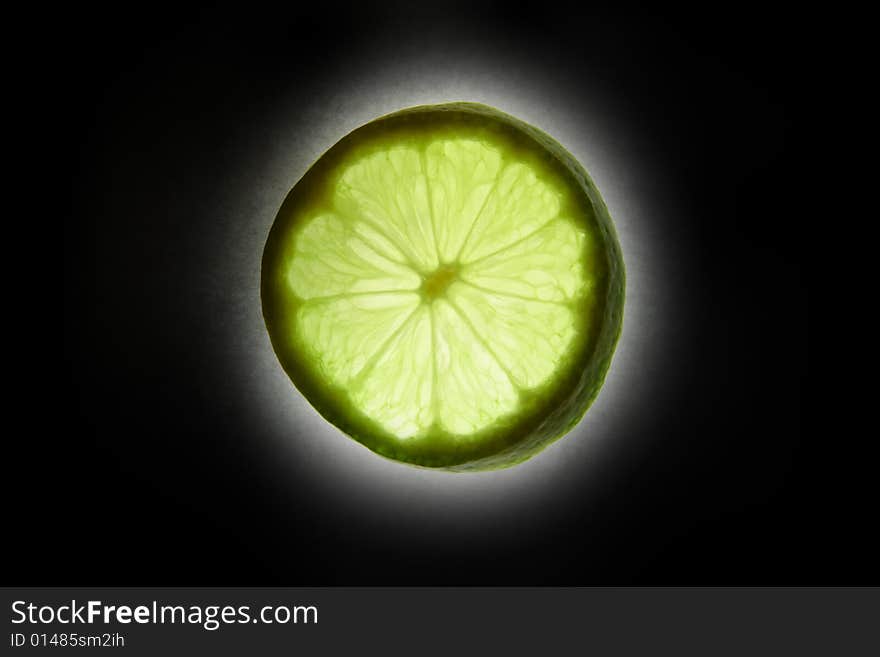 Fresh Lime on dark background. Fresh Lime on dark background