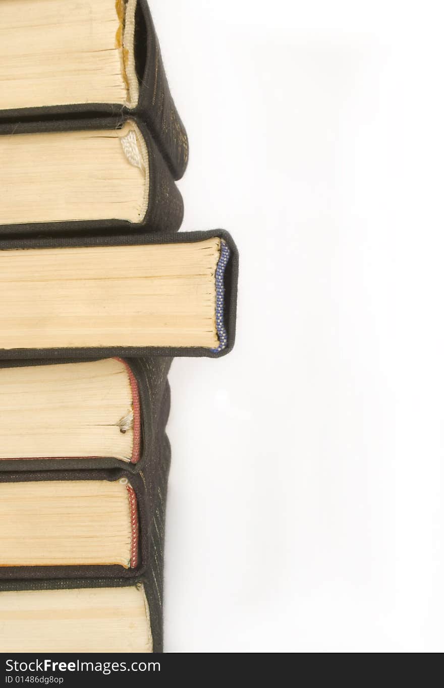 Books with hardcover isolated on a white background. Books with hardcover isolated on a white background