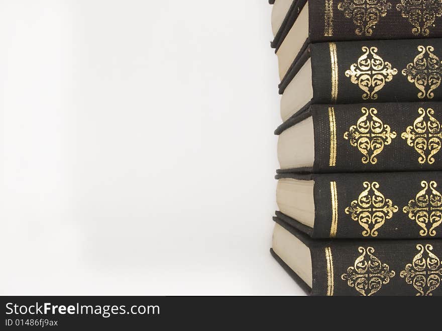 Books with hardcover isolated on a white background. Books with hardcover isolated on a white background