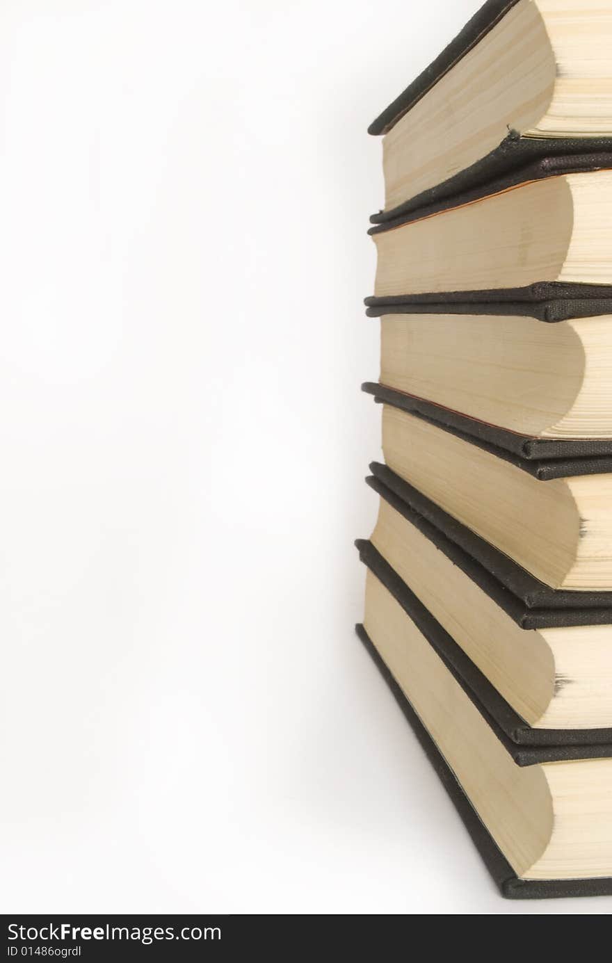 Books with hardcover isolated on a white background. Books with hardcover isolated on a white background