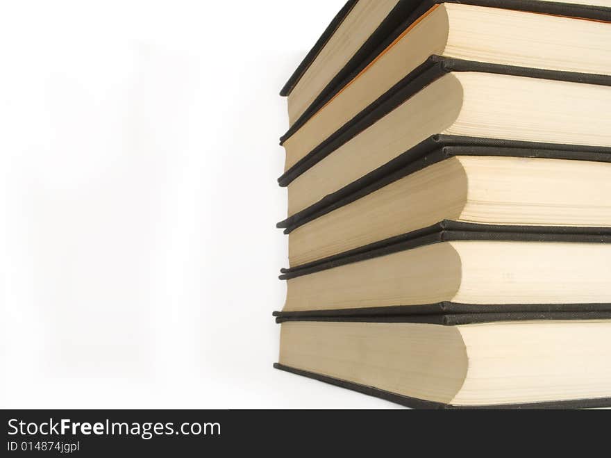 Books with hardcover isolated on a white background. Books with hardcover isolated on a white background