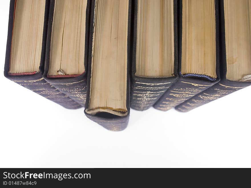 Books with hardcover isolated on a white background. Books with hardcover isolated on a white background