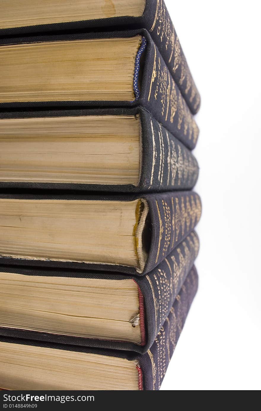 Books with hardcover isolated on a white background. Books with hardcover isolated on a white background