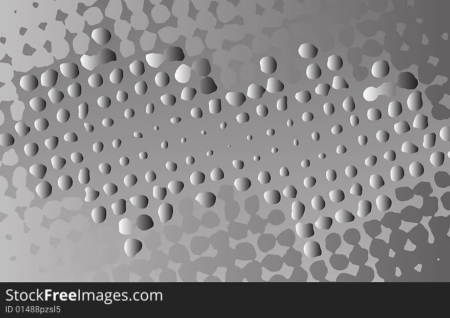 Illustration of halftone background, gray