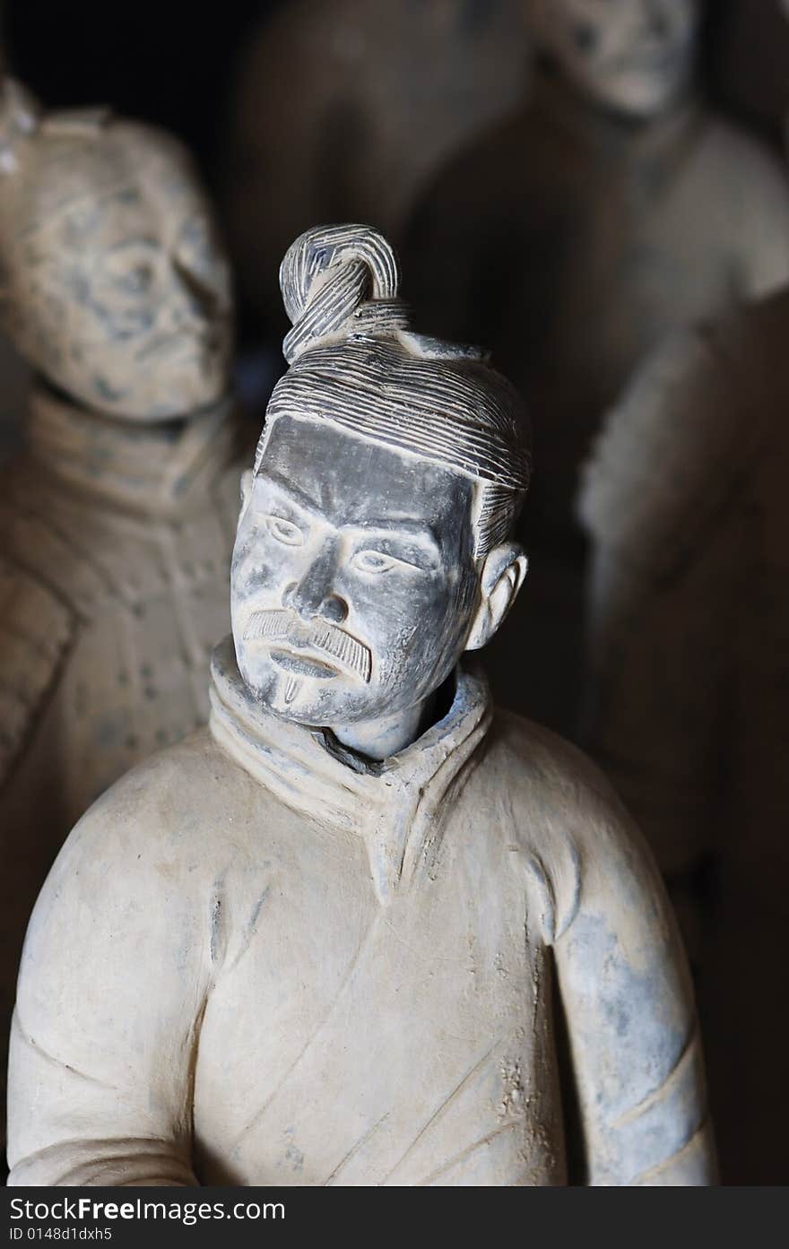 The portrait of Chinese terracotta warrior