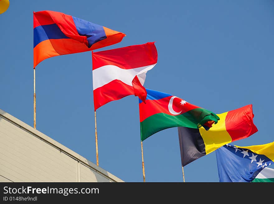 Various national flags