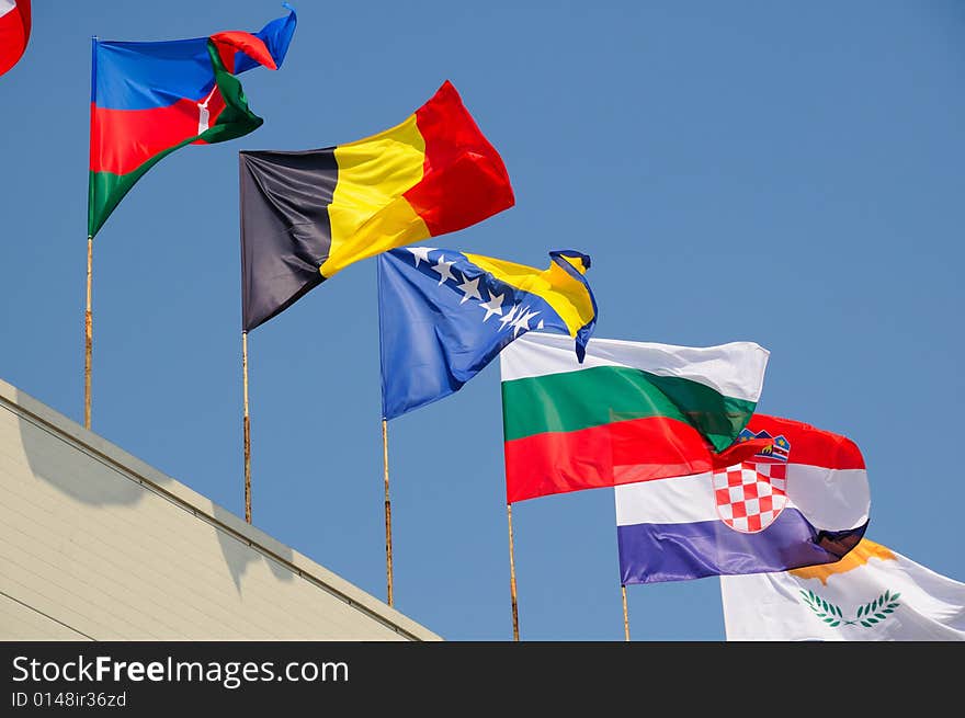 Various national flags