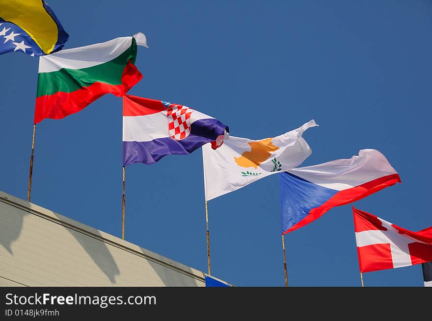 Various national flags