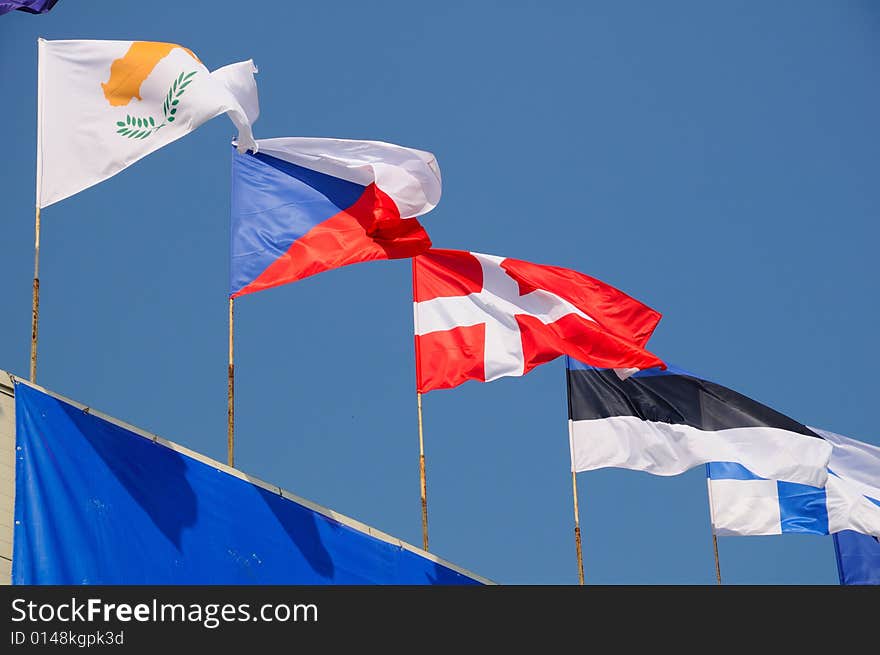 Various national flags