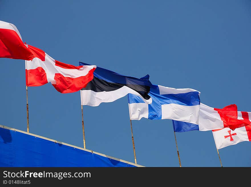 Various national flags