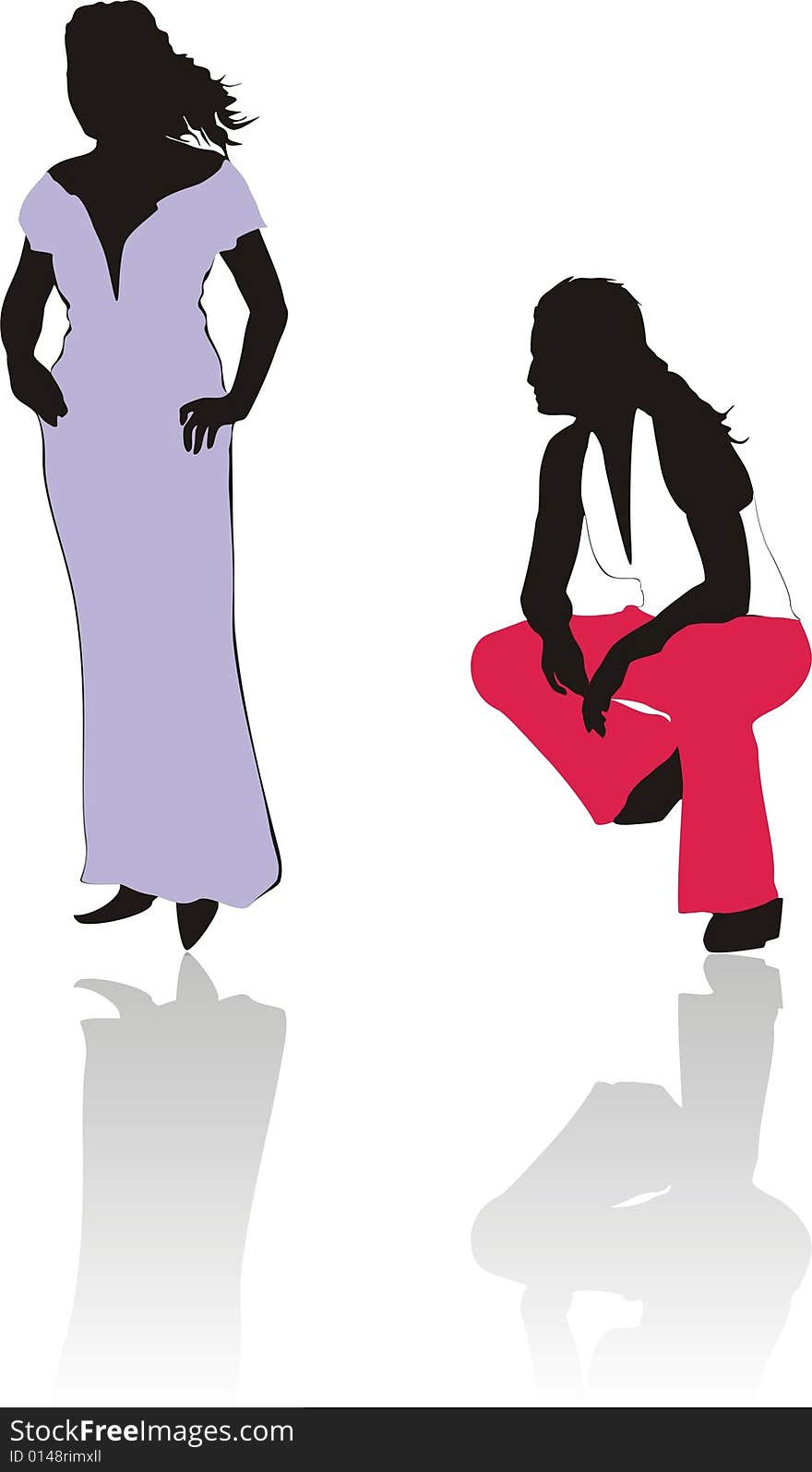 Women silhouettes. Fashion style. Vector illustration