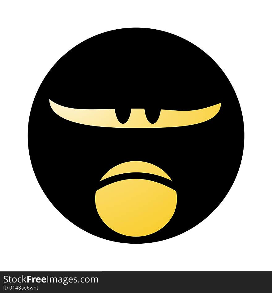 A face expression icon for web usage.