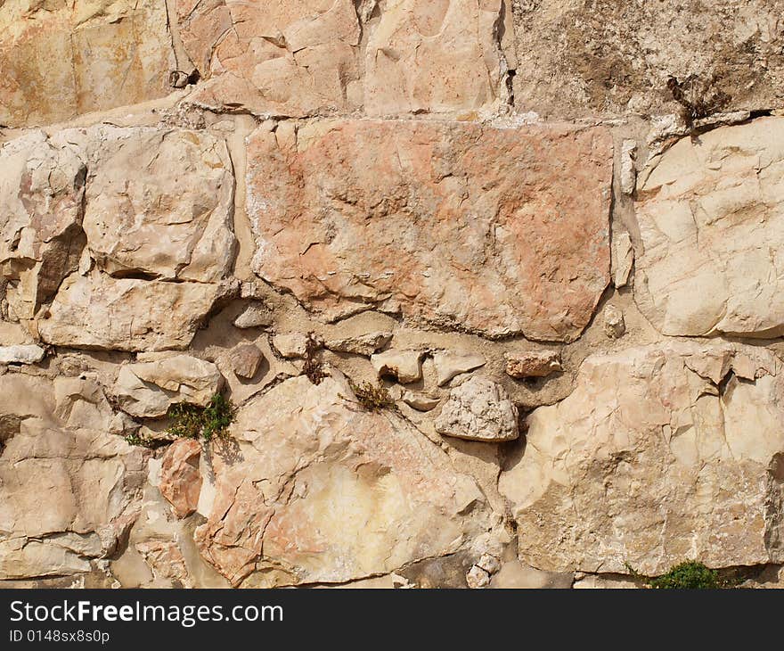 Stone wall. Fragment