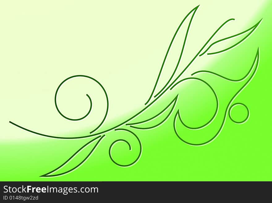 Vector illustration of green background