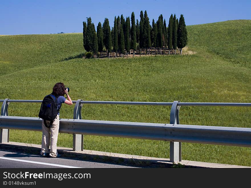 TUSCANY countryside with cypress