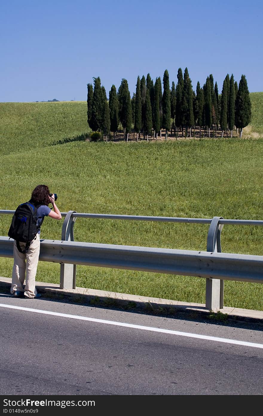 TUSCANY countryside with cypress