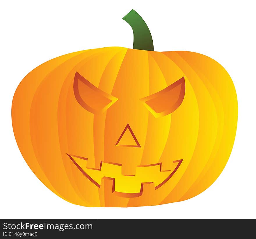 Classic halloween pumpkin vector illustration