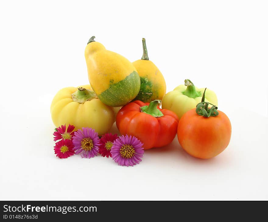 Vegetables and flowers