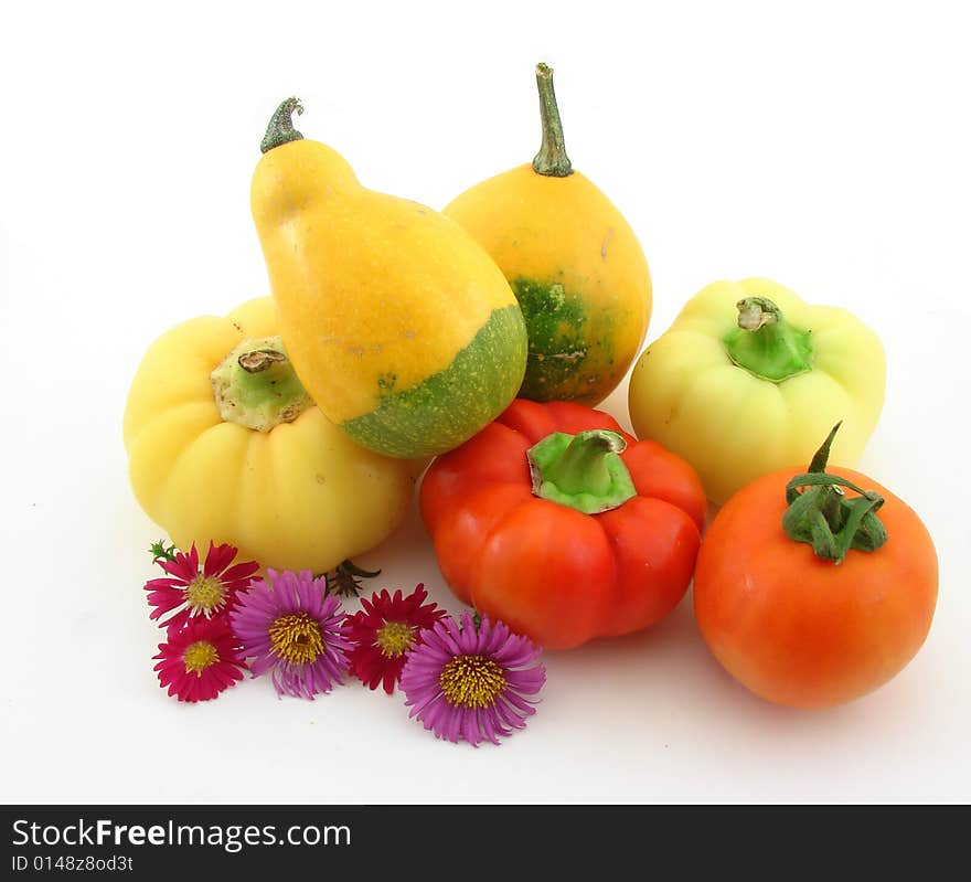 Vegetables and flowers