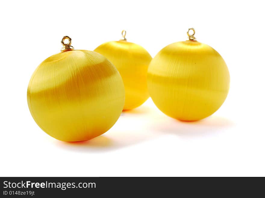 Yellow Christmas Balls