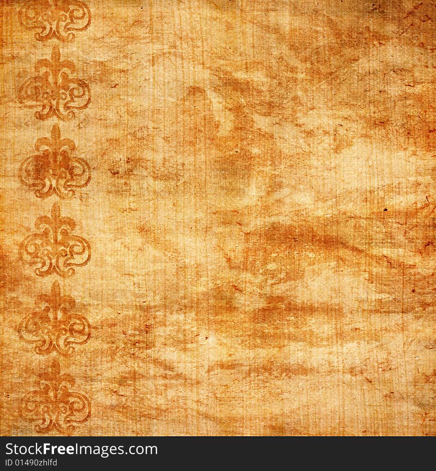 Old-fashioned background with ornament