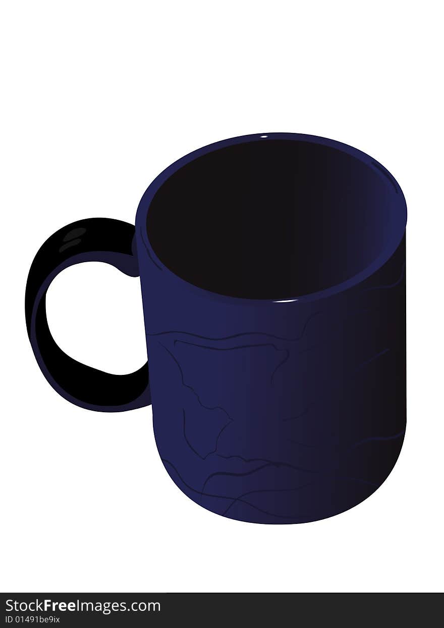 Coffee mug on isolated background