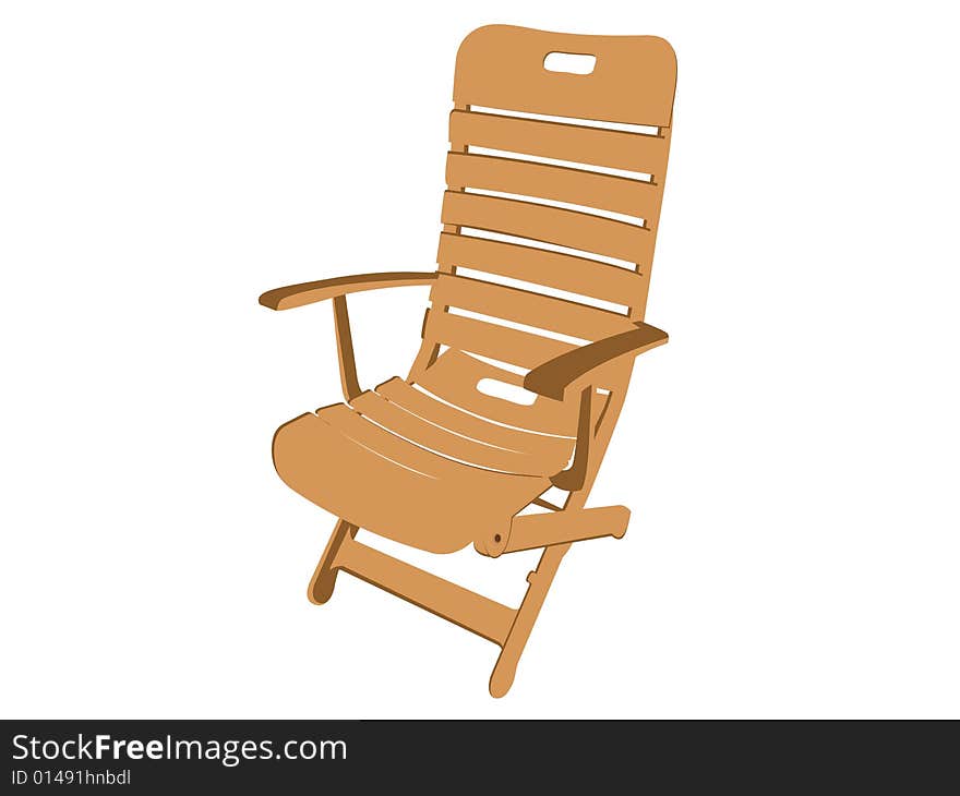 Relaxing chair on isolated white background