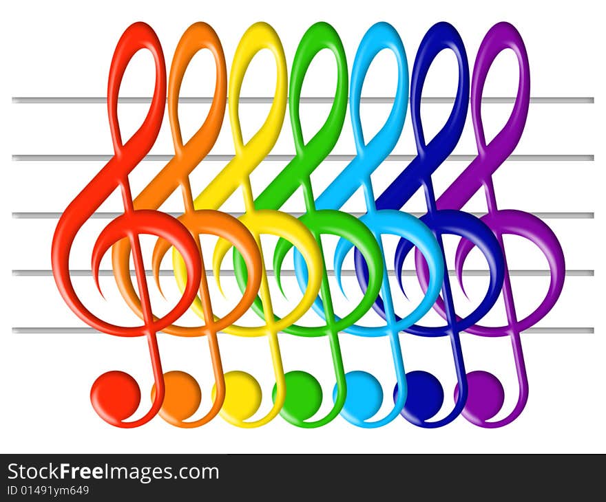 Treble clefs