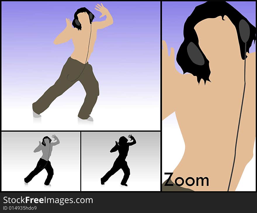 Dancing Male With Headset