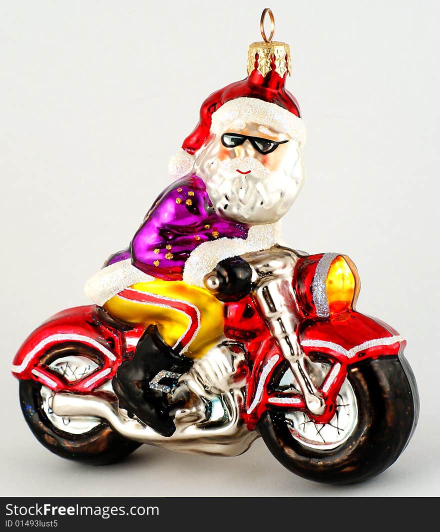 Santa on bike