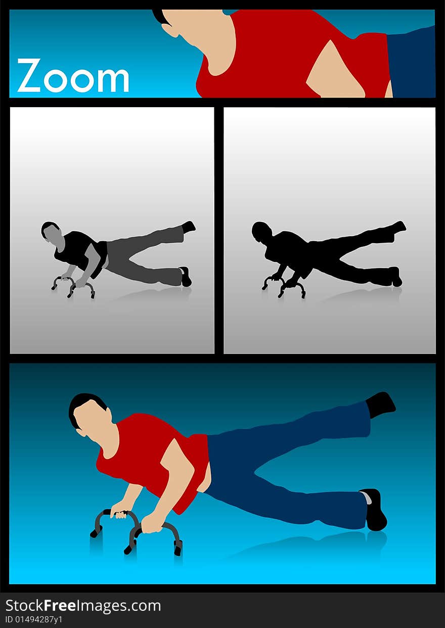 Man and work out