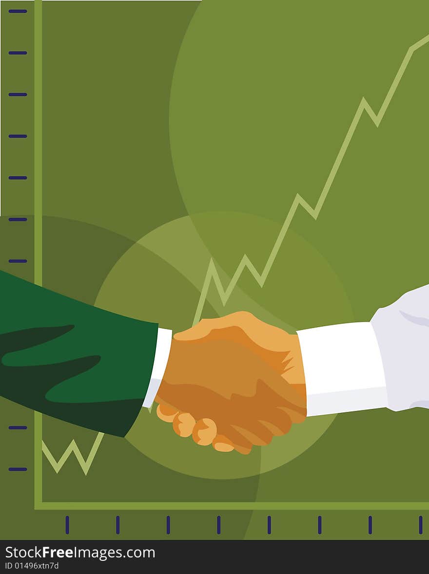 Business handshake .vector conceptual illustration