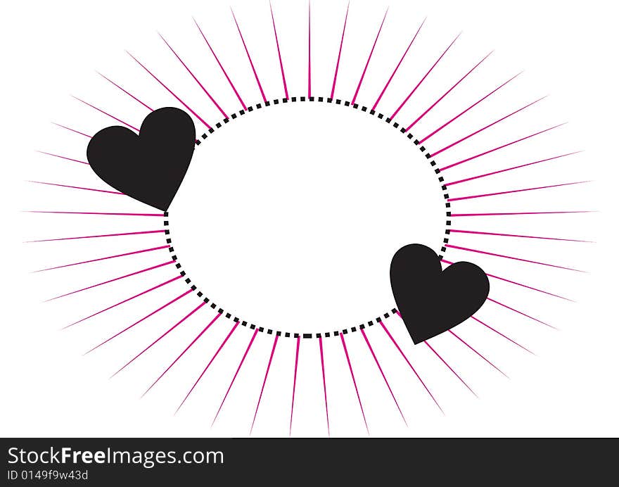 Frame with hearts