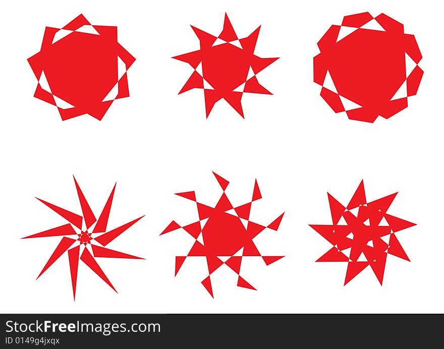 Sun icons in white background. Sun icons in white background