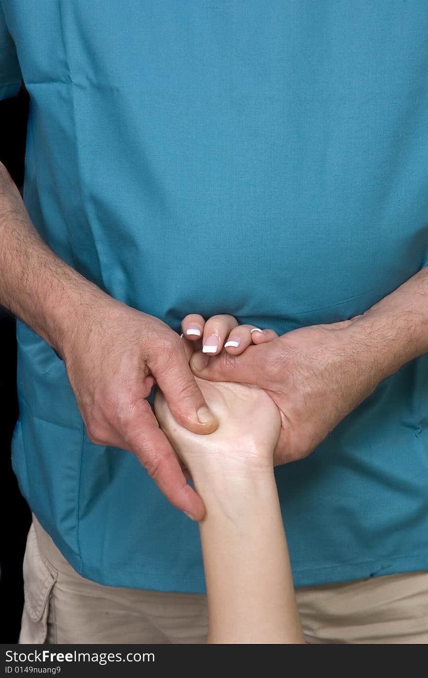 Woman having a wrist Massage