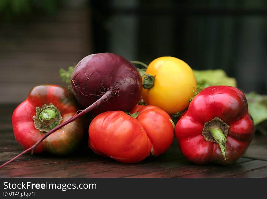 This is a close-up of fresh vegetables