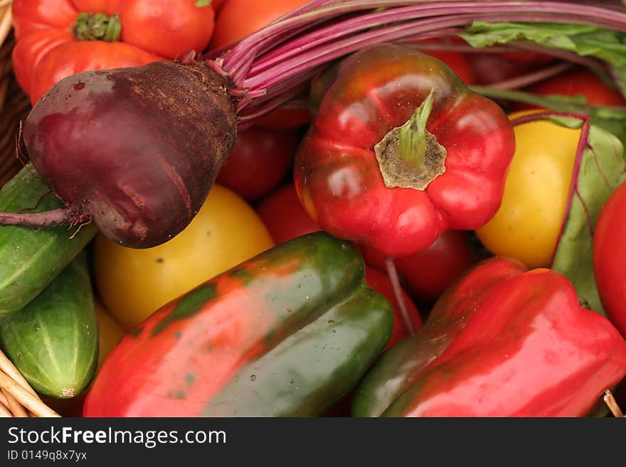 This is a close-up of fresh vegetables